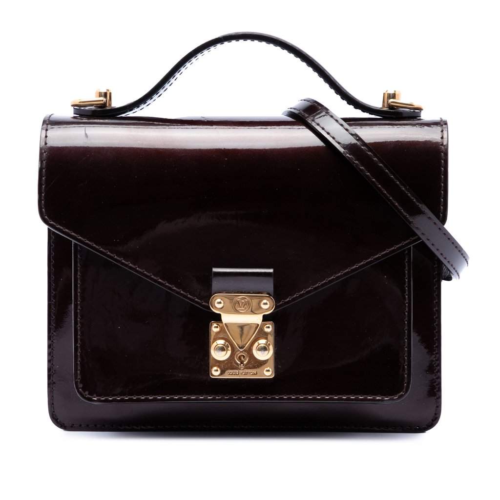 Louis Vuitton Vernis Monceau BB Purple Leather Very good - Front View