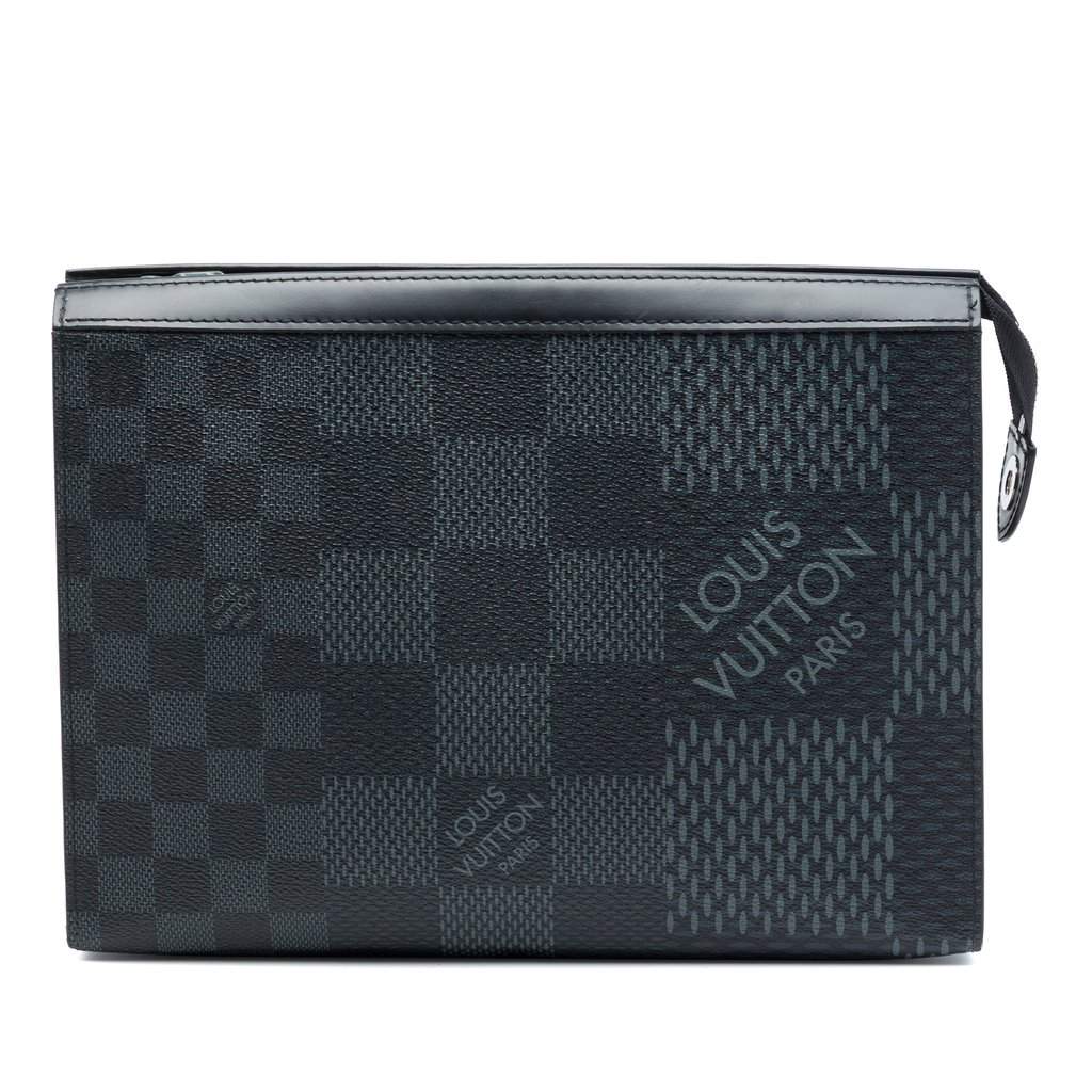 Louis Vuitton Damier Graphite 3D Pochette Voyage MM Black Very good - Front View
