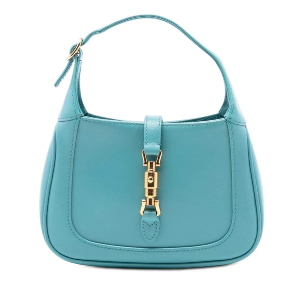 Gucci Mini Calfskin Jackie 1961 Crossbody Blue Leather Very good condition - Front View