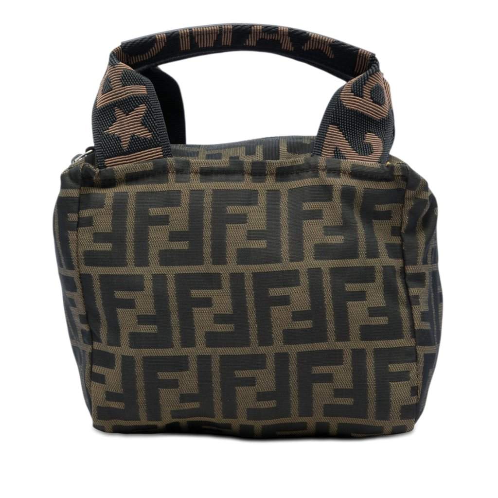 Fendi Mini Zucca Canvas Handbag Brown Very good - Front View