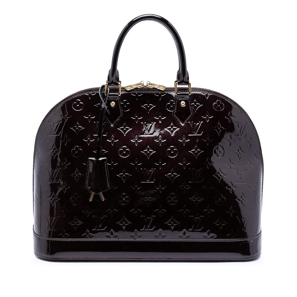 Louis Vuitton Monogram Vernis Alma GM Purple Leather Very good condition - Front View