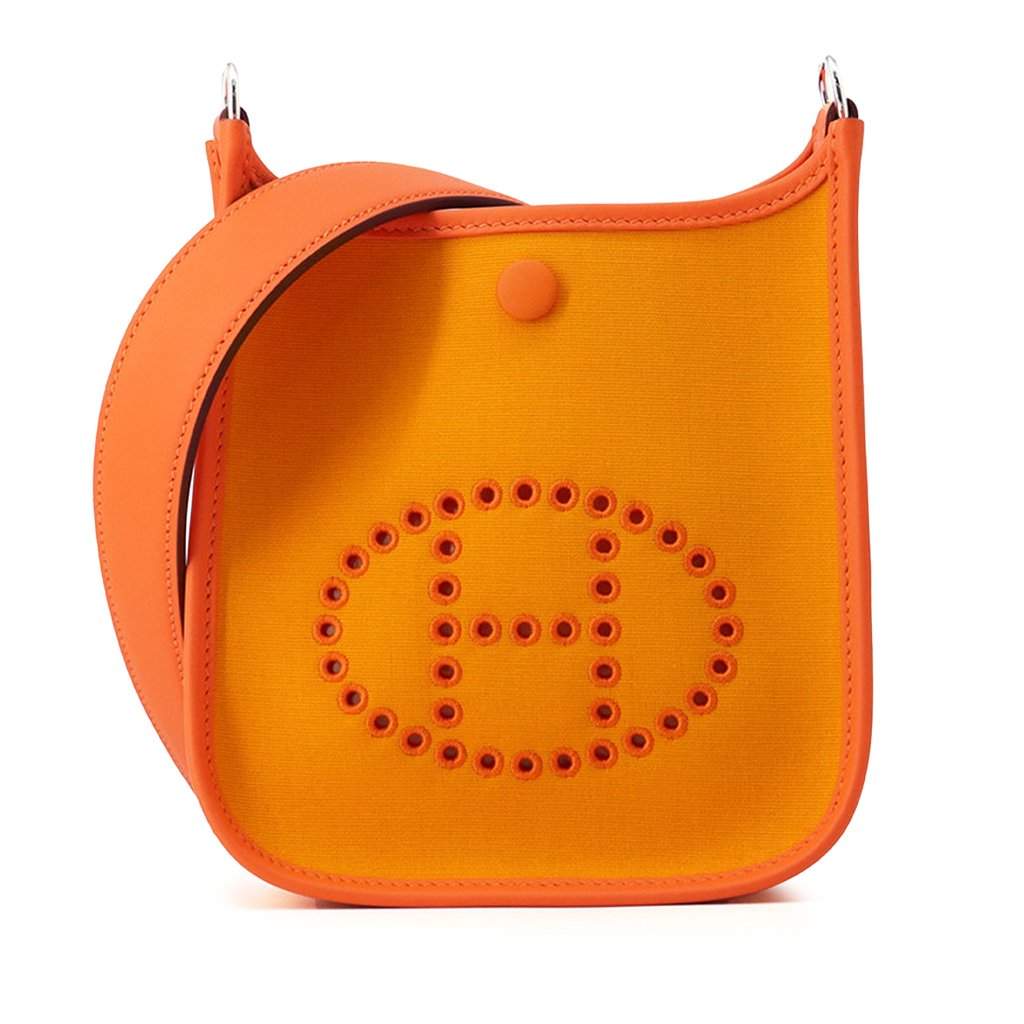 Hermès Toile Officier and Swift Neo Evelyne 16 Orange Very good - Front View
