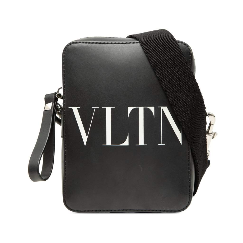 Valentino Small Leather VLTN Crossbody Black Leather Very good - Front View