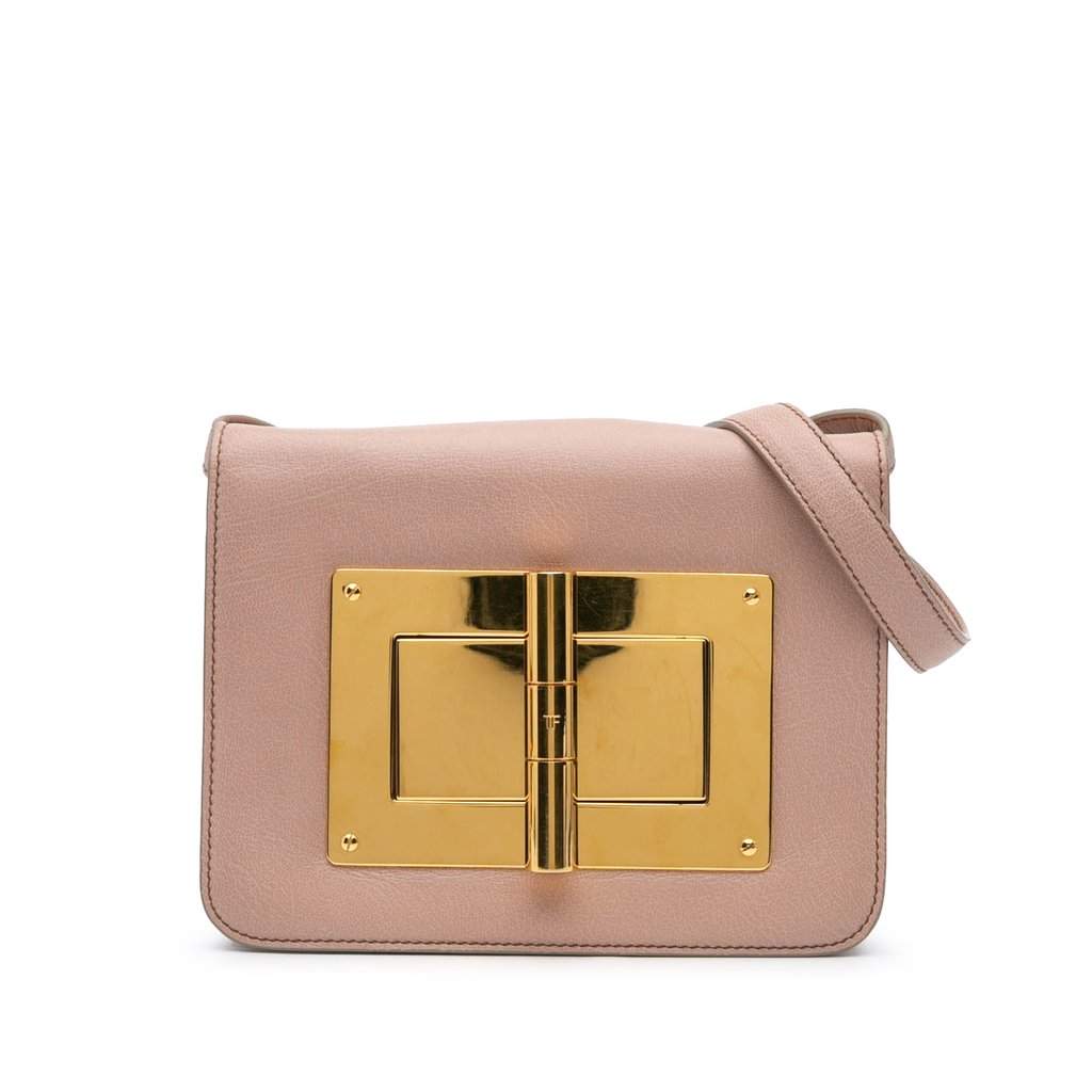 Tom Ford Medium Leather Natalia Crossbody Pink Leather Very good - Front View