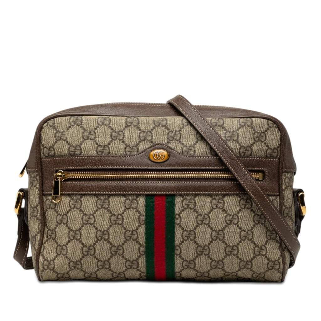 Gucci GG Supreme Ophidia Crossbody Beige Very good - Front View