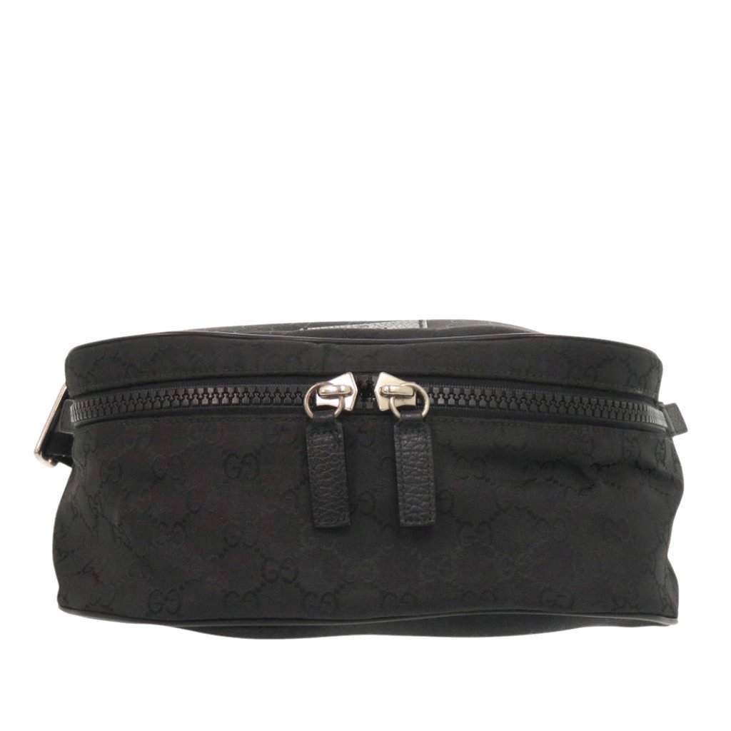Gucci GG Nylon Web Belt Bag Black Very good - Front View