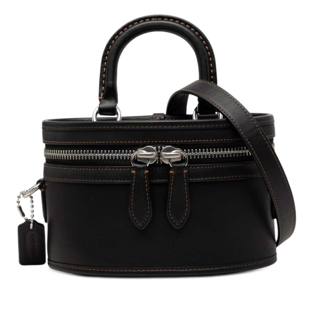 Coach Leather Trail Vanity Bag Black Leather Very good - Front View