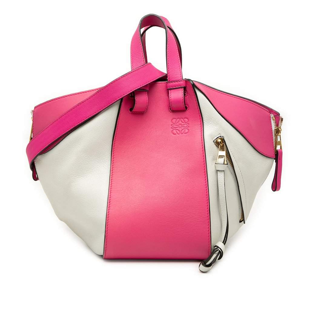 Loewe Small Bicolor Calfskin Hammock Bag Pink Leather Very good - Front View