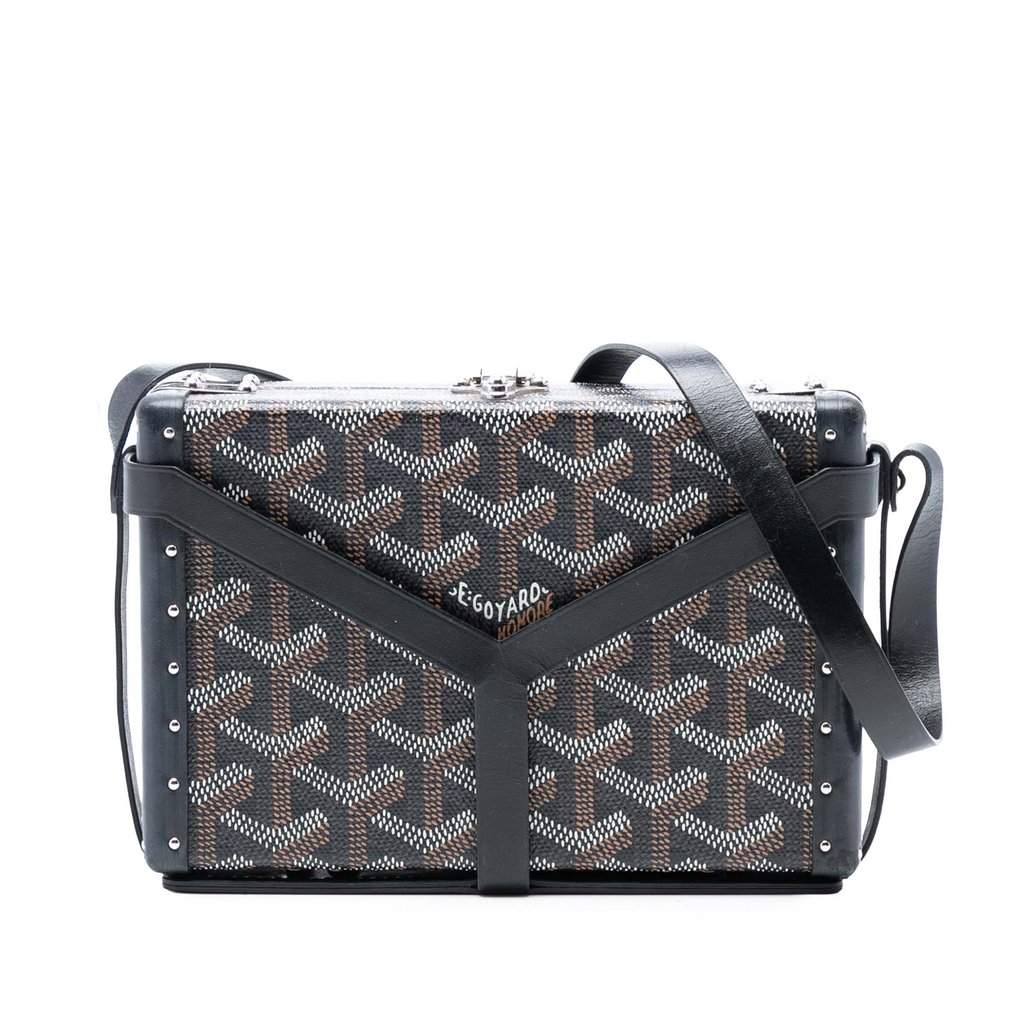 Goyard Goyardine Minaudiere Trunk Bag Black Very good condition - Front View
