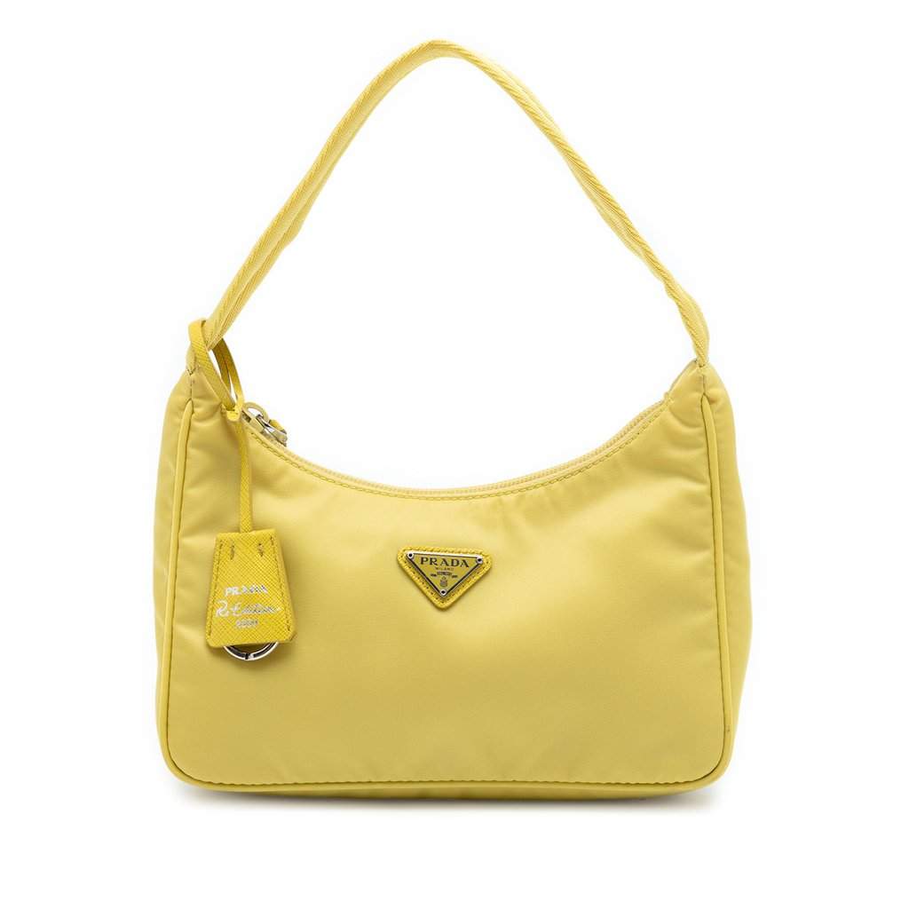 Prada Mini Tessuto Re Edition 2000 Shoulder Bag Yellow Very good condition - Front View