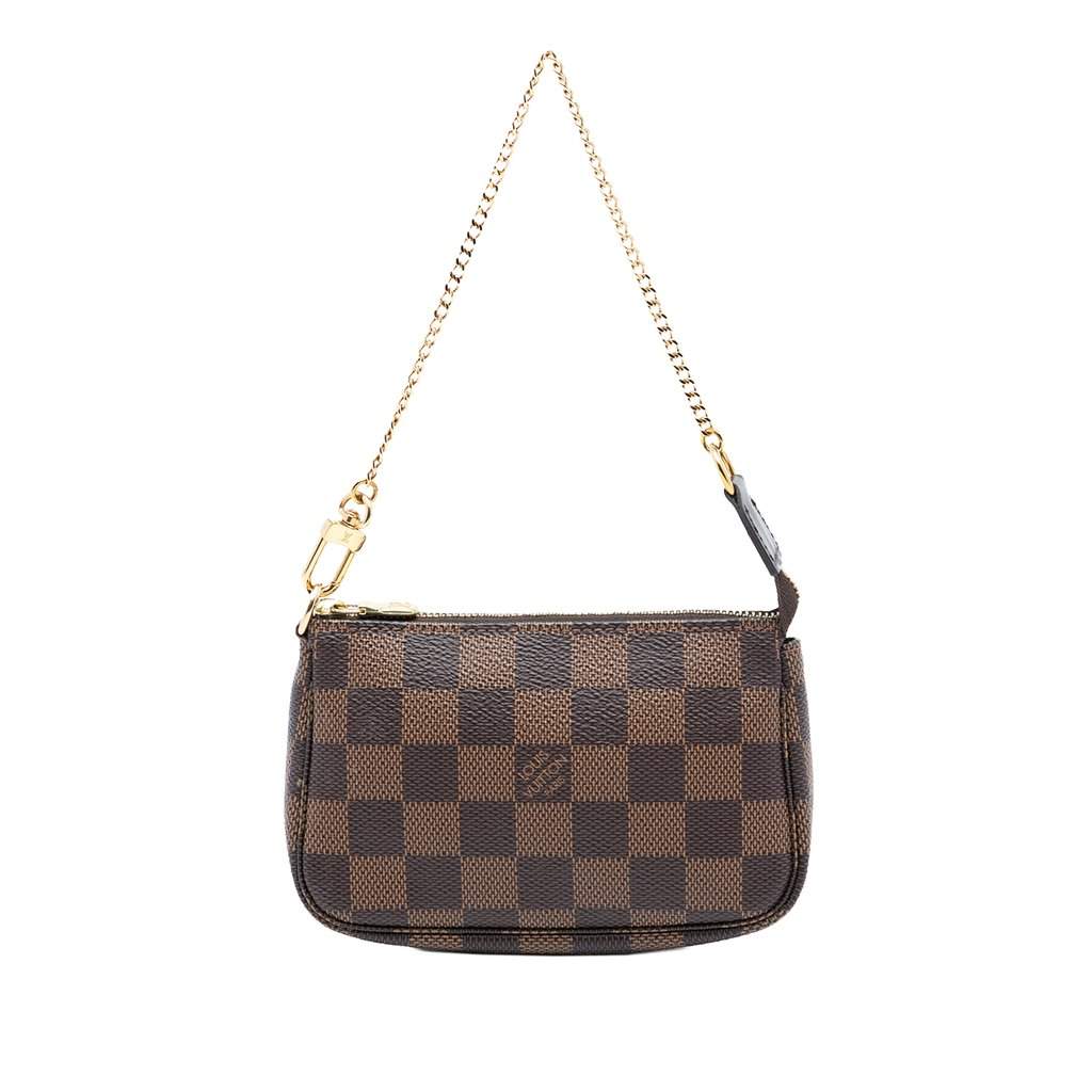Louis Vuitton Damier Ebene Mini Pochette Accessoires Brown Very good condition - Front View