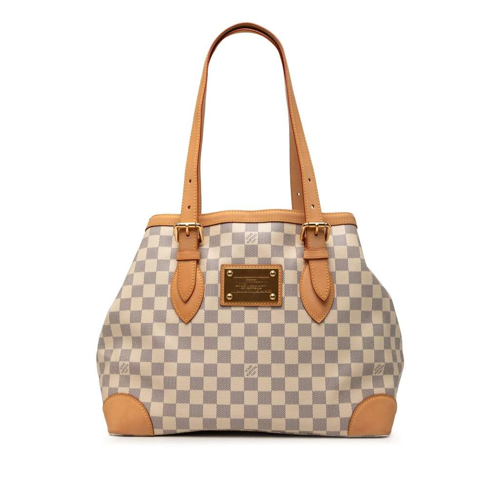 Louis Vuitton Damier Azur Hampstead MM White Very good condition - Front View
