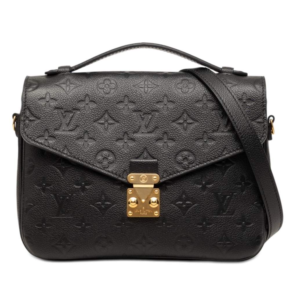 Louis Vuitton Monogram Empreinte Pochette Metis Black Leather Very good - Front View
