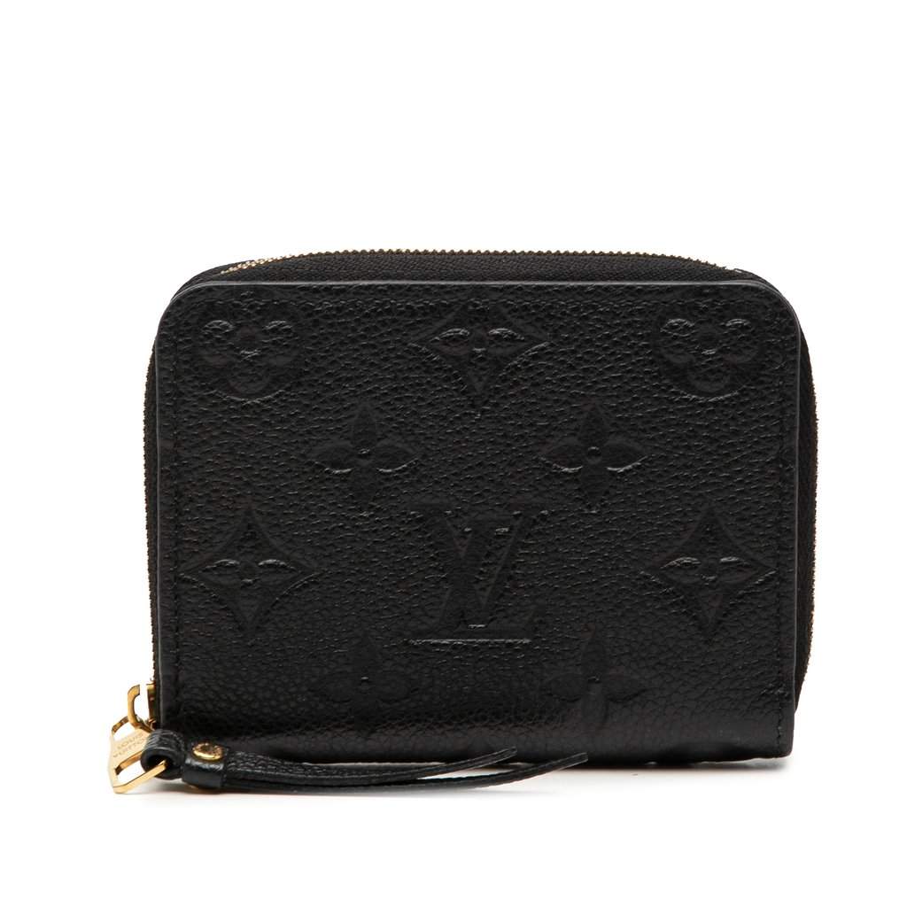 Louis Vuitton Monogram Empreinte Zippy Coin Pouch Black Leather Very good - Front View