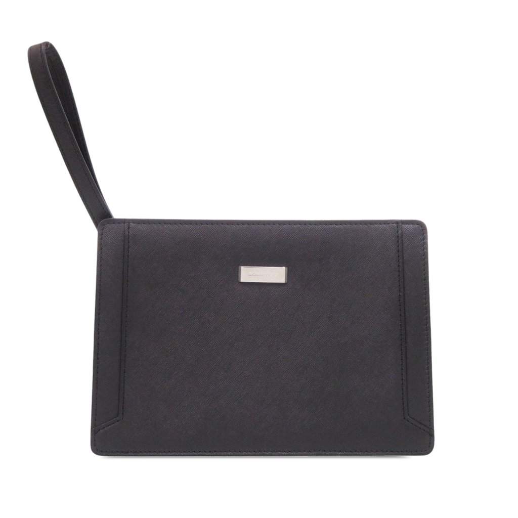 Burberry Leather Clutch Black Leather Very good condition - Front View
