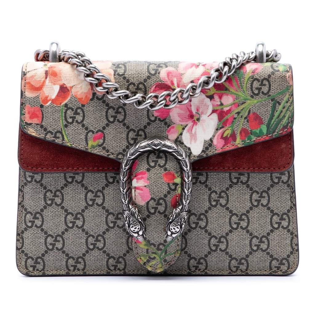 Gucci Small GG Supreme Blooms Dionysus Crossbody Beige Very good condition - Front View