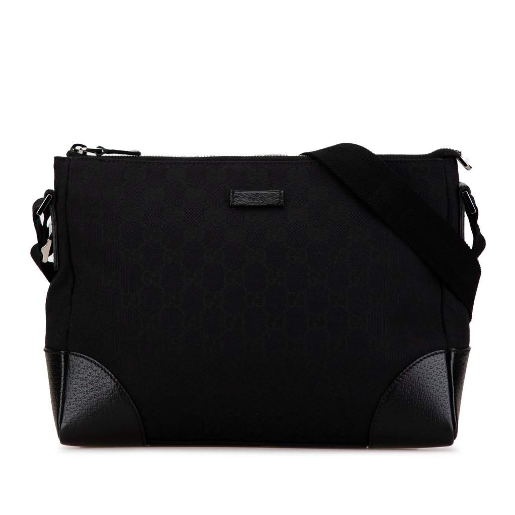 Gucci GG Canvas Crossbody Black Very good condition - Front View