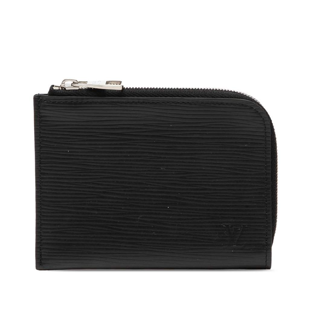Louis Vuitton Epi Coin Pouch Black Leather Very good - Front View