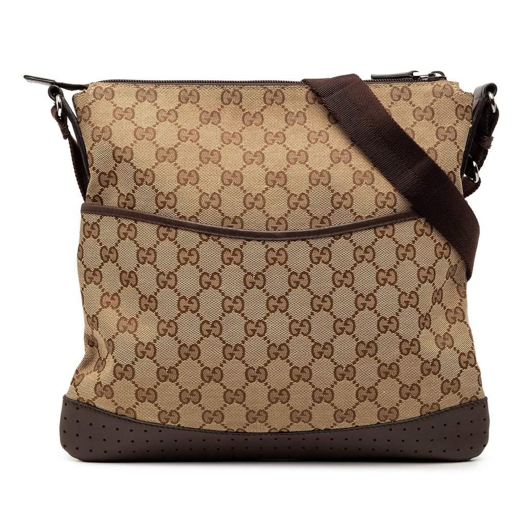 Gucci GG Canvas Crossbody Beige Very good - Front View