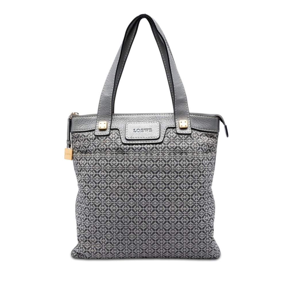 Loewe Anagram Canvas Tote Grey Very good condition - Front View