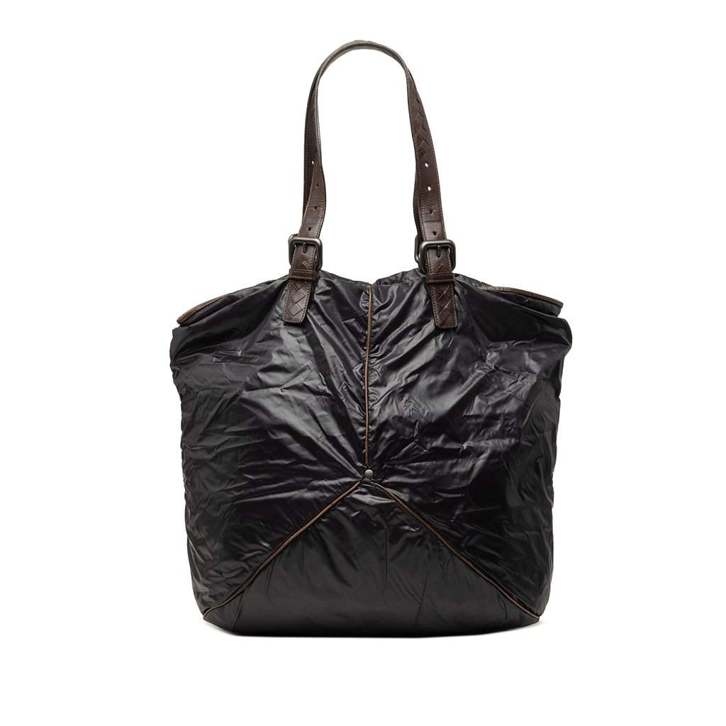 Bottega Veneta Nylon Spinnaker Tote Black Very good - Front View