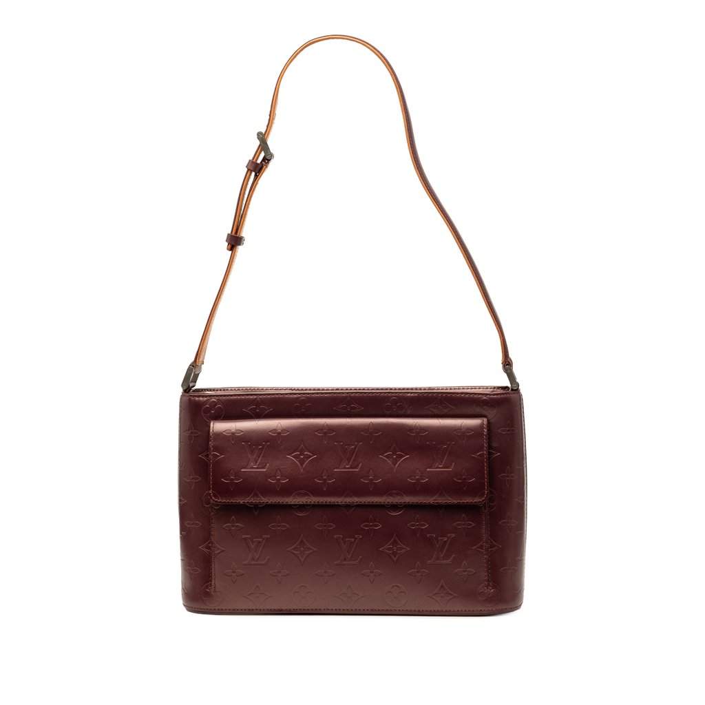 Louis Vuitton Monogram Mat Alston Red Leather Very good - Front View