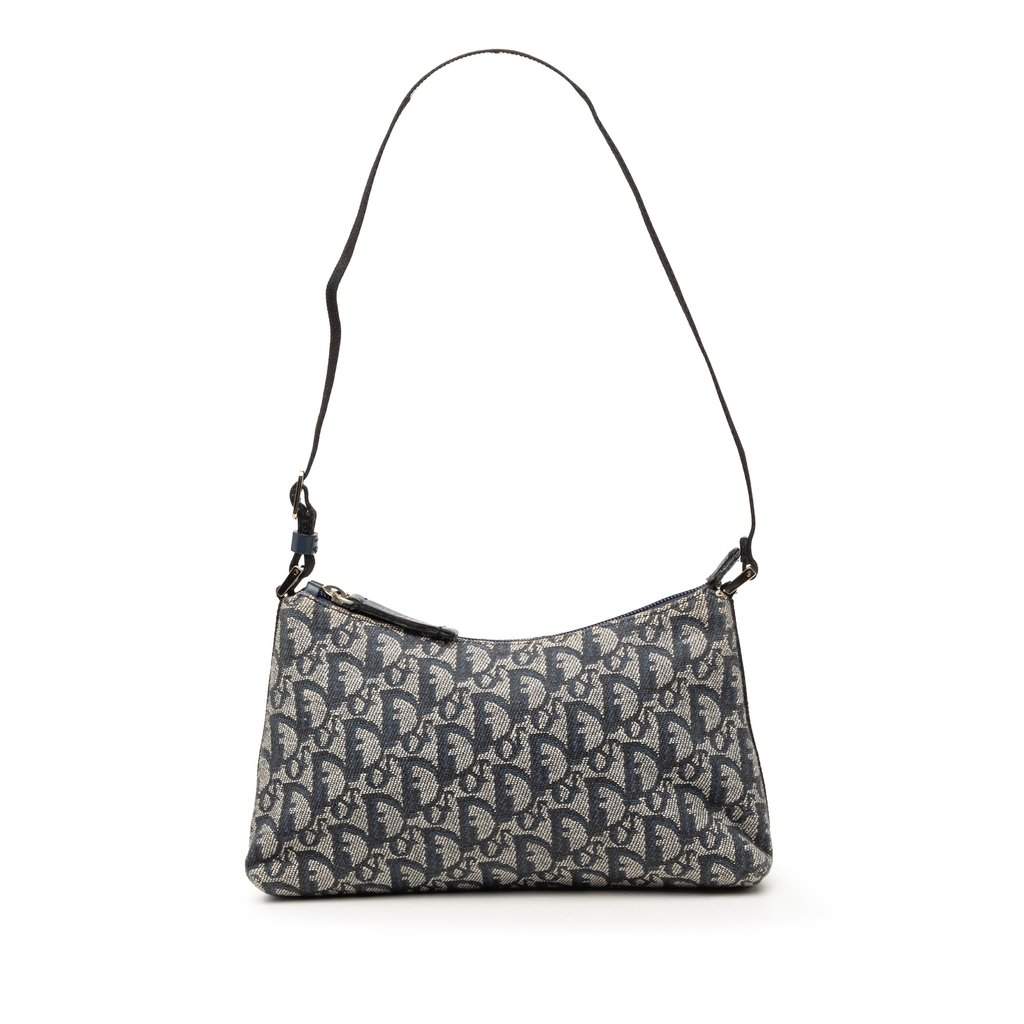 Dior Oblique Canvas Shoulder Bag Blue Very good condition - Front View