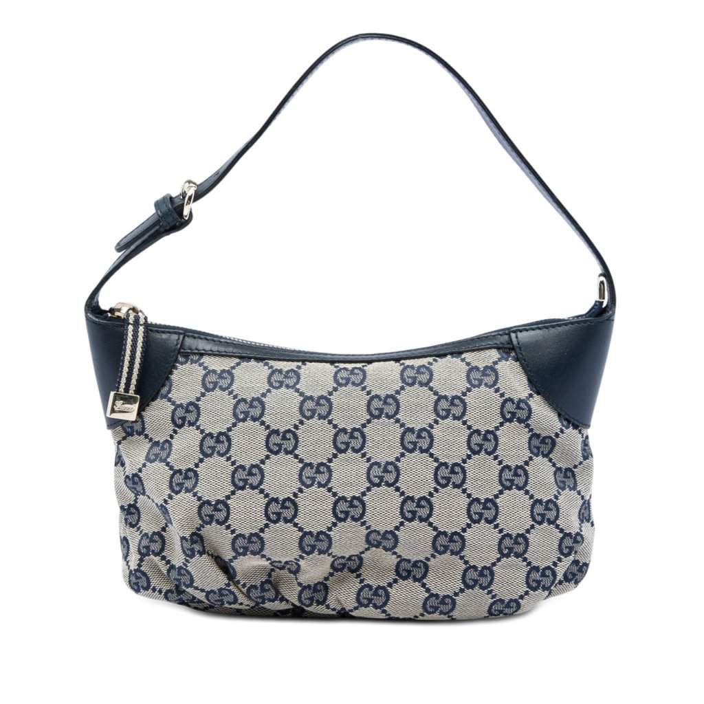 Gucci GG Canvas Web Handbag Beige Very good - Front View