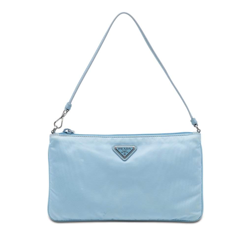 Prada Tessuto Pochette Blue Very good condition - Front View