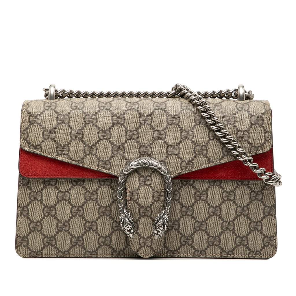 Gucci Medium GG Supreme Dionysus Shoulder Bag Beige Very good - Front View