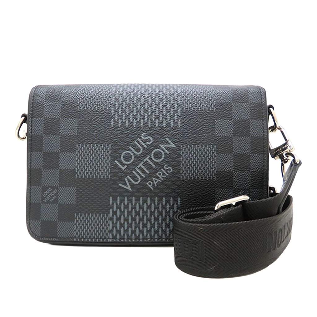 Louis Vuitton Damier Graphite Studio 3D Messenger Bag Black Very good - Front View