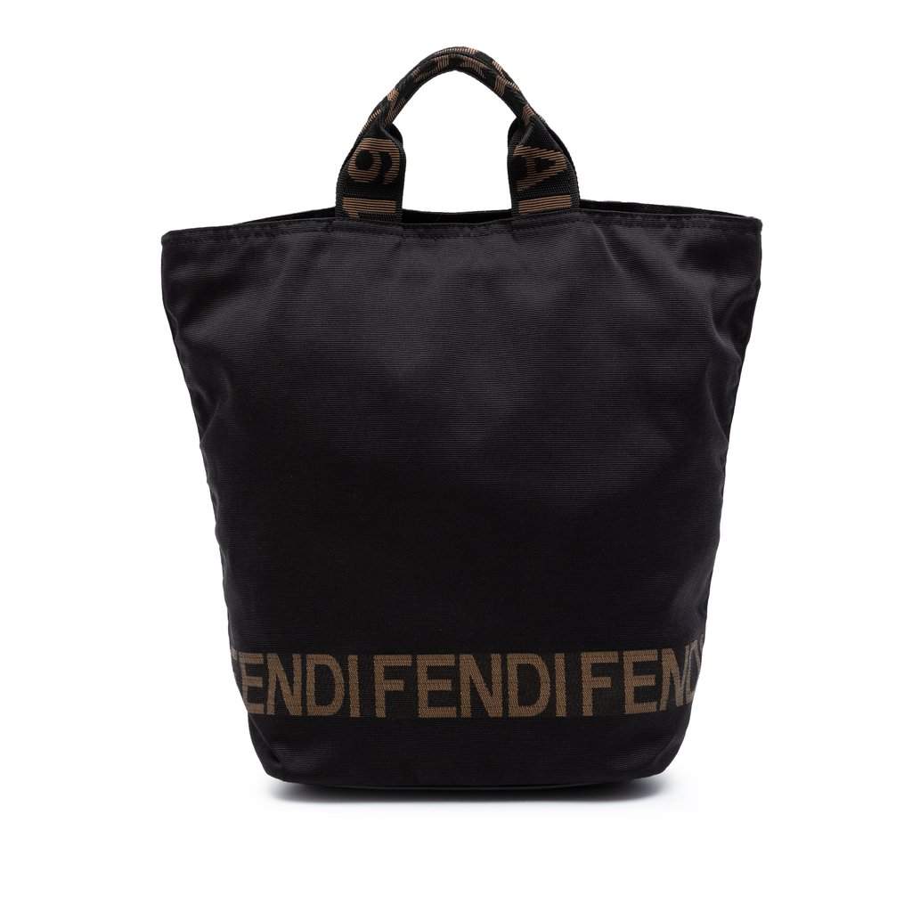 Fendi Nylon Tote Brown Very good condition - Front View