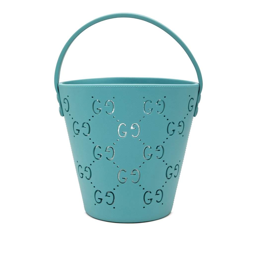 Gucci Kids GG Rubber Bucket Bag Blue Very good - Front View