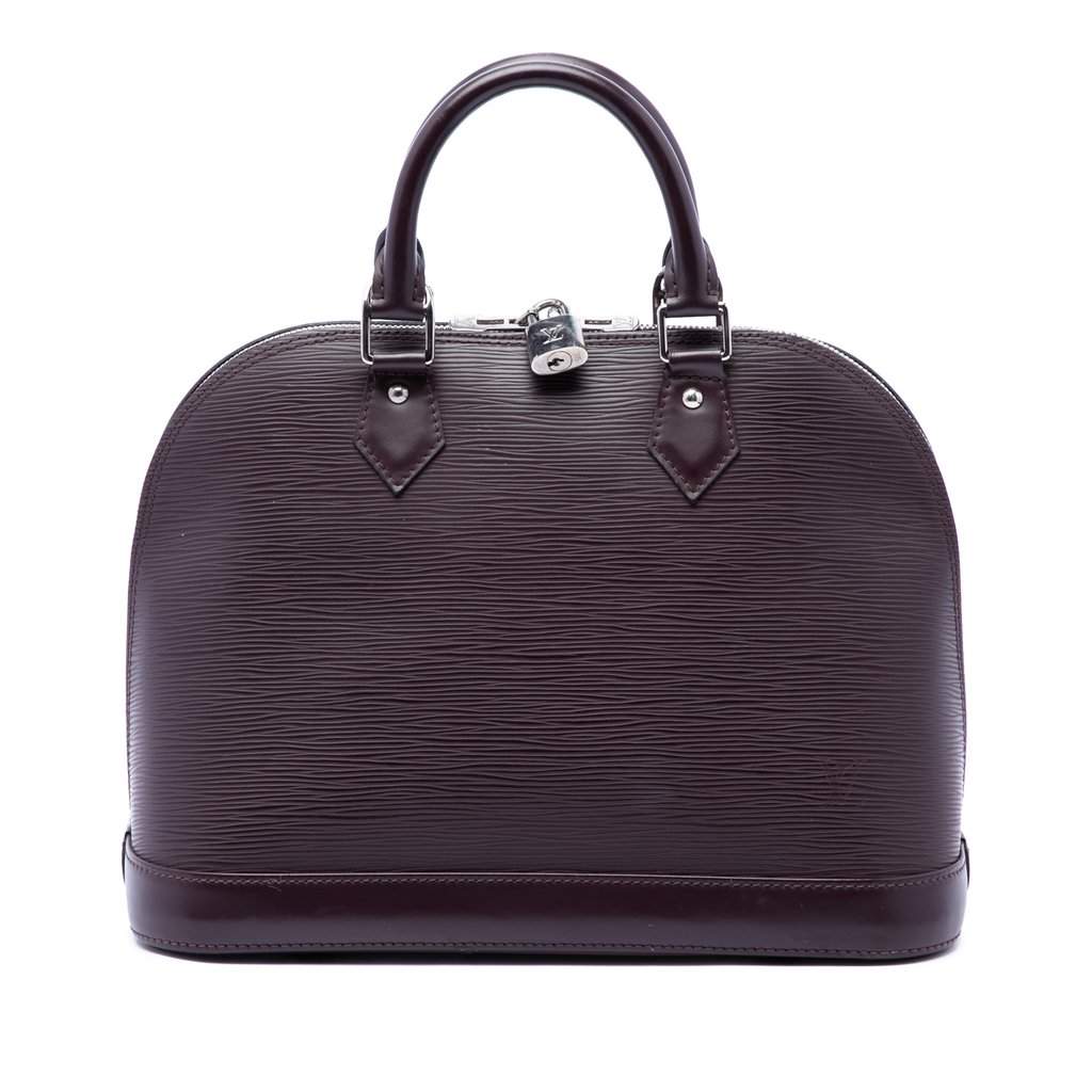 Louis Vuitton Epi Alma PM Purple Leather Very good - Front View