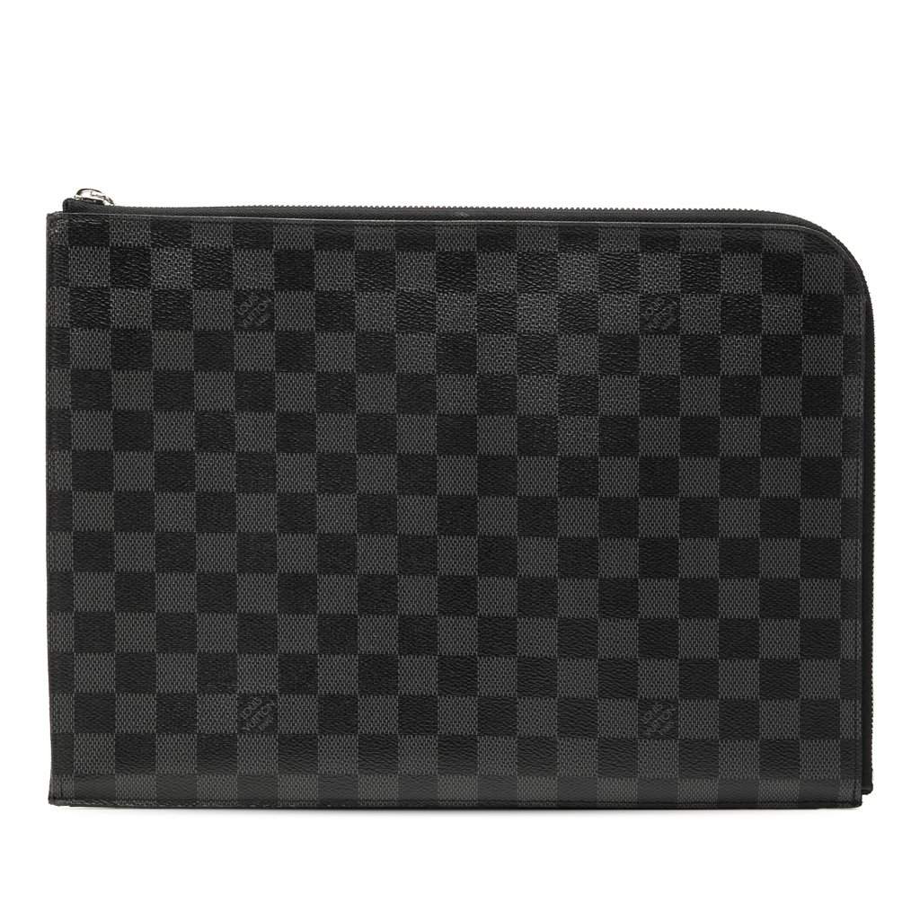 Louis Vuitton Damier Graphite Pochette Jour GM Black Very good - Front View