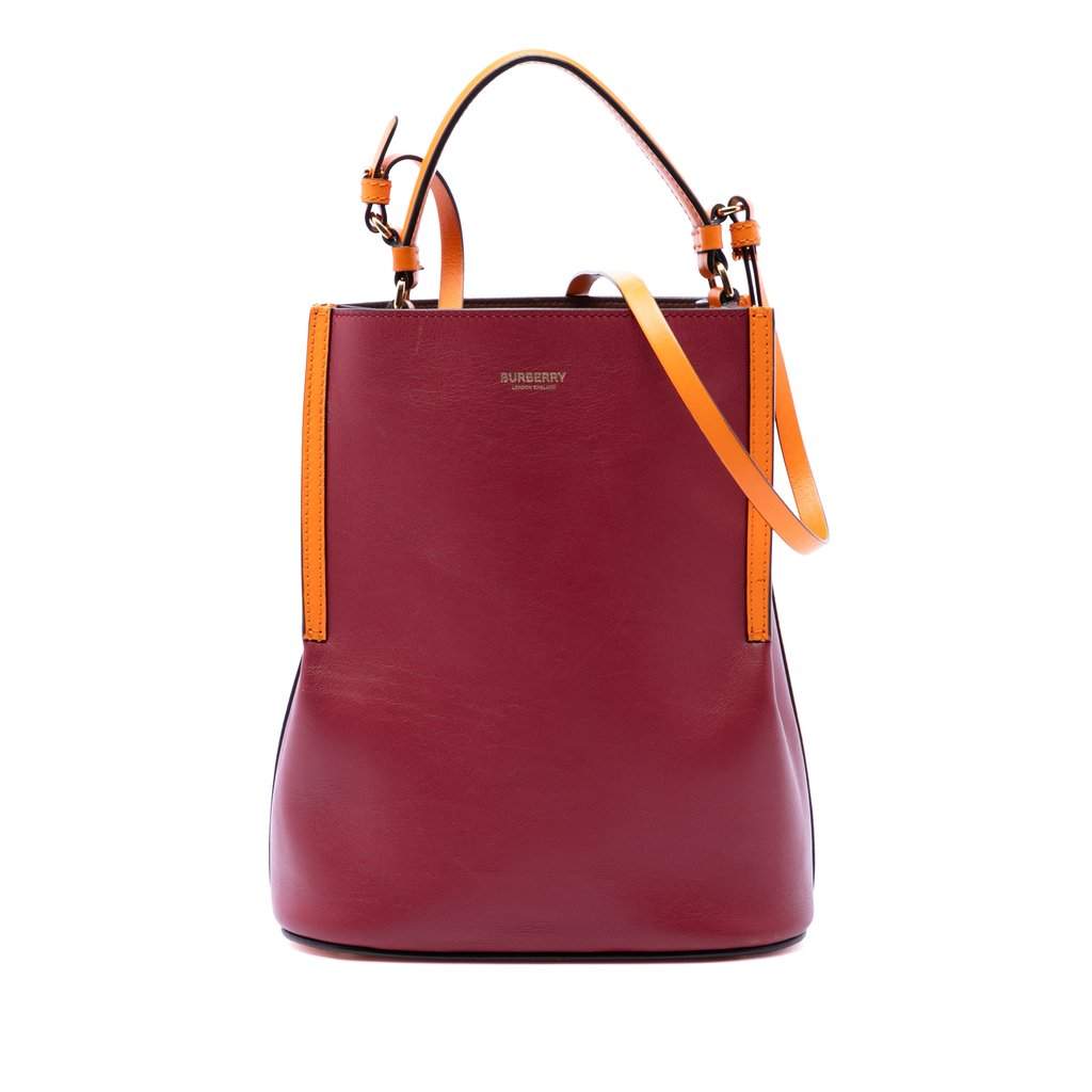 Burberry Small Leather Peggy Bucket Bag Red Leather Very good - Front View