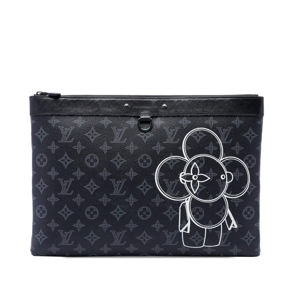 Louis Vuitton Monogram Eclipse Vivienne Apollo Pochette GM Black Very good - Front View
