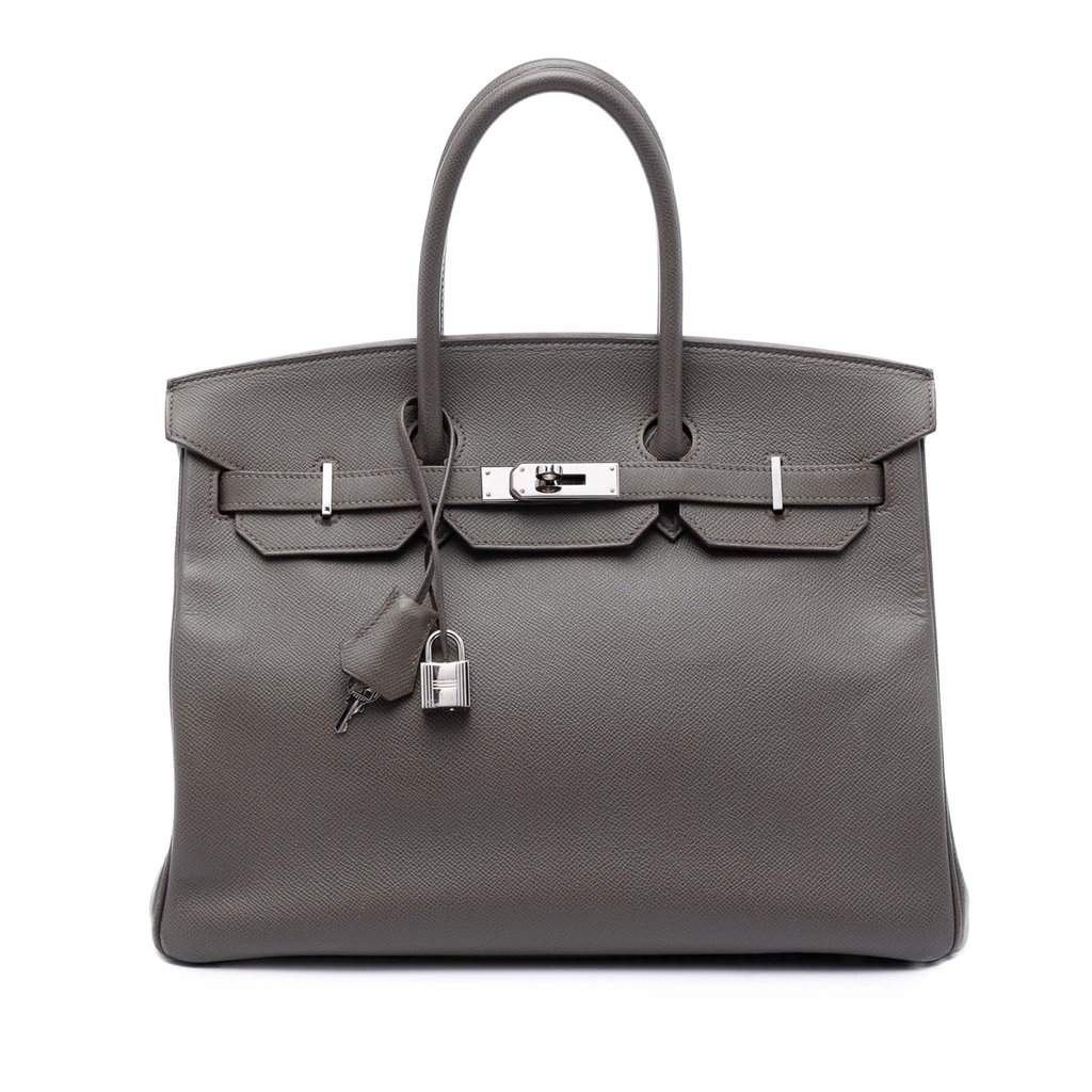 Hermès Epsom Birkin Retourne 35 Brown Leather Very good condition - Front View