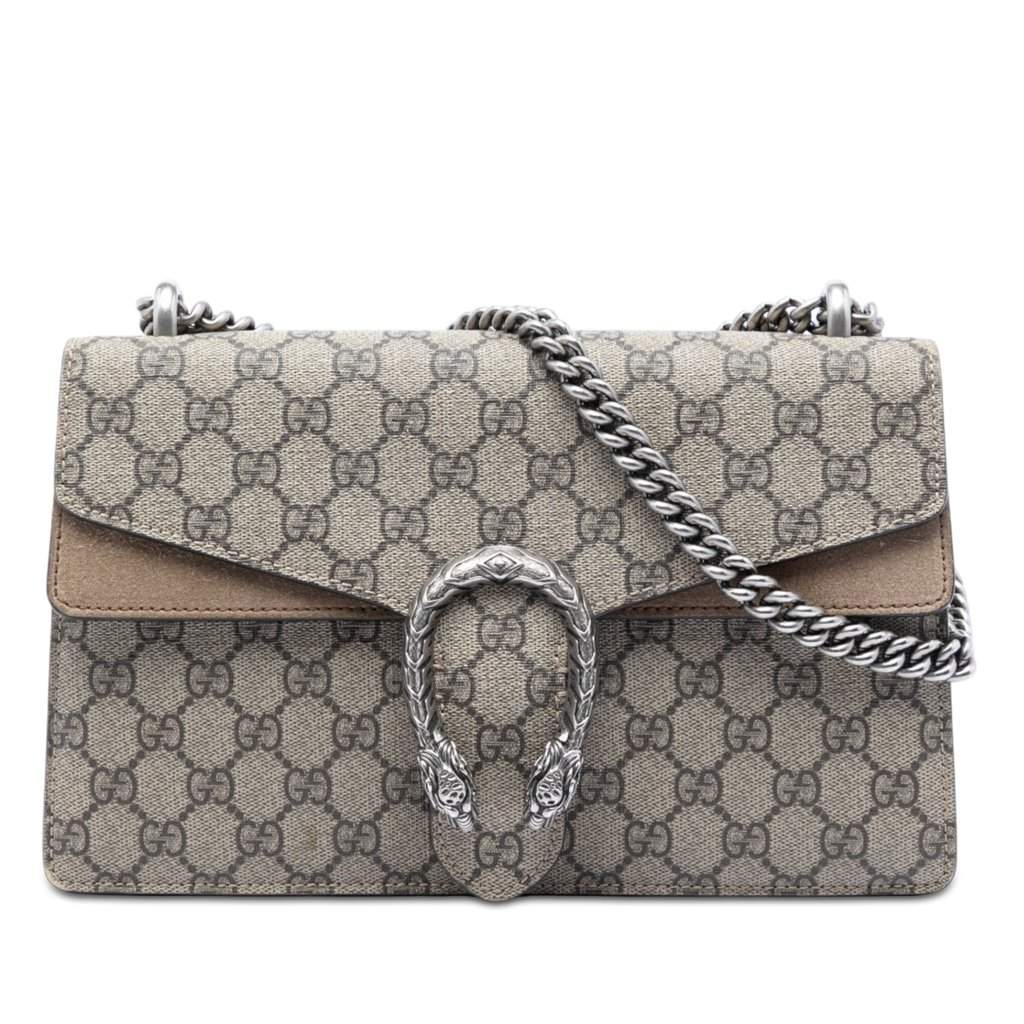 Gucci Medium GG Supreme Dionysus Shoulder Bag Beige Very good condition - Front View