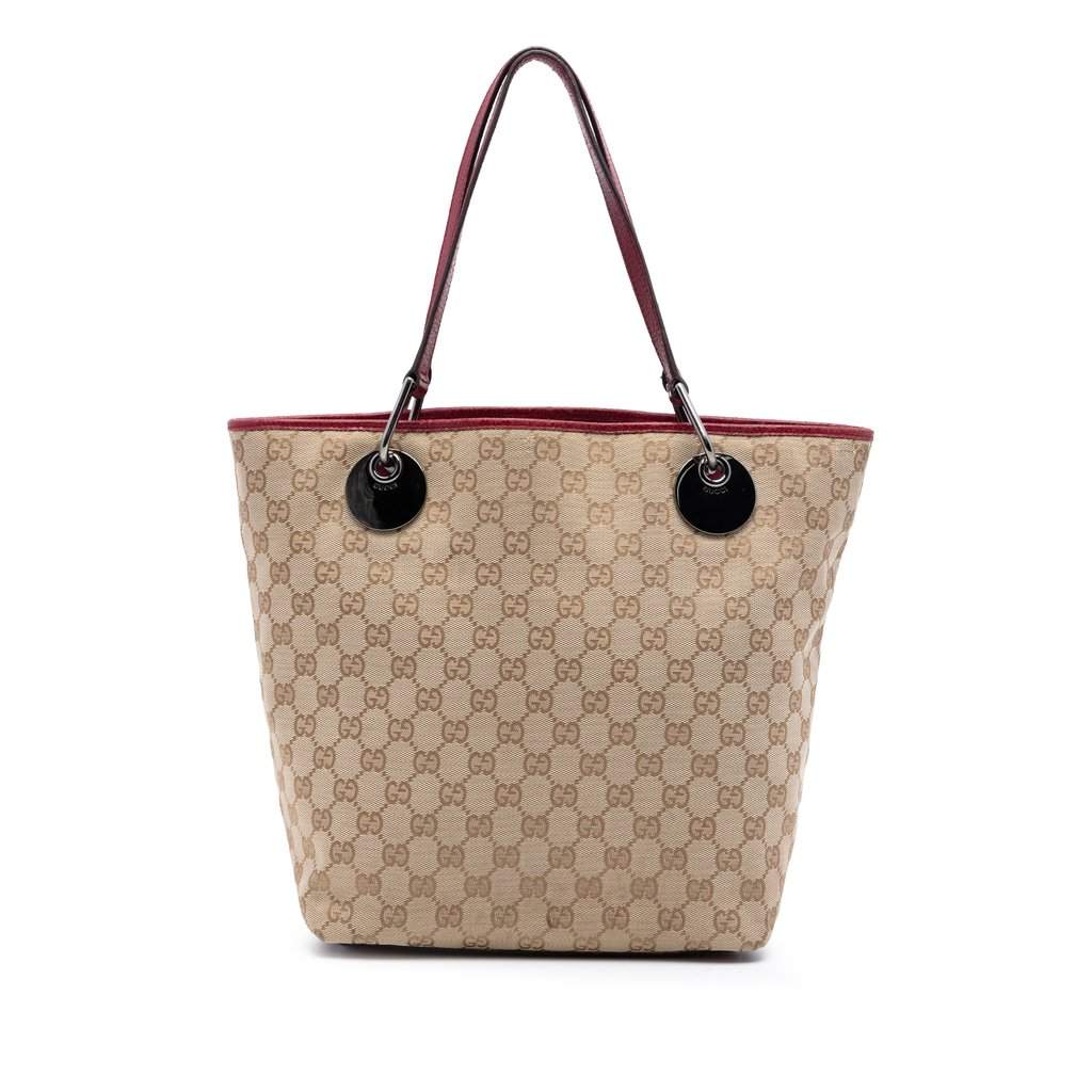 Gucci Large GG Canvas Eclipse Tote Beige Very good condition - Front View