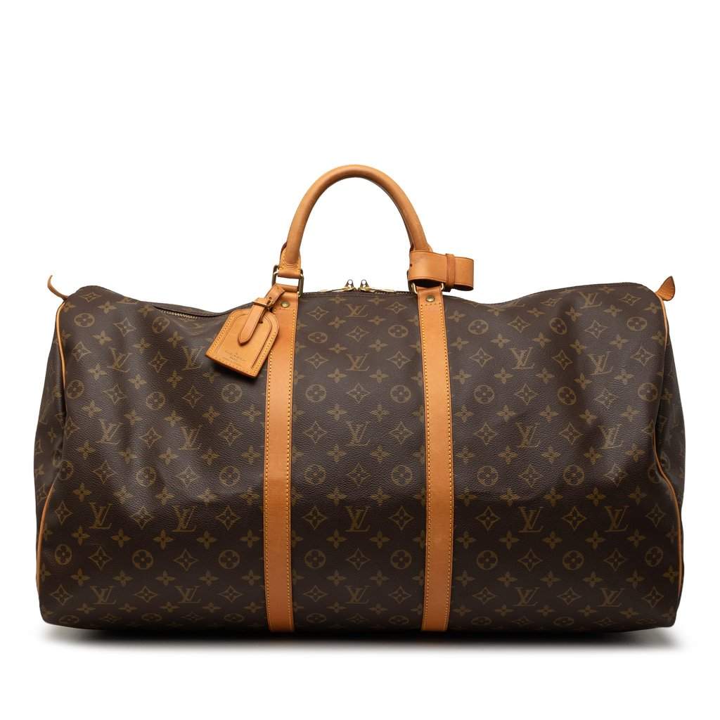 Louis Vuitton Monogram Keepall 60 Brown Good - Front View