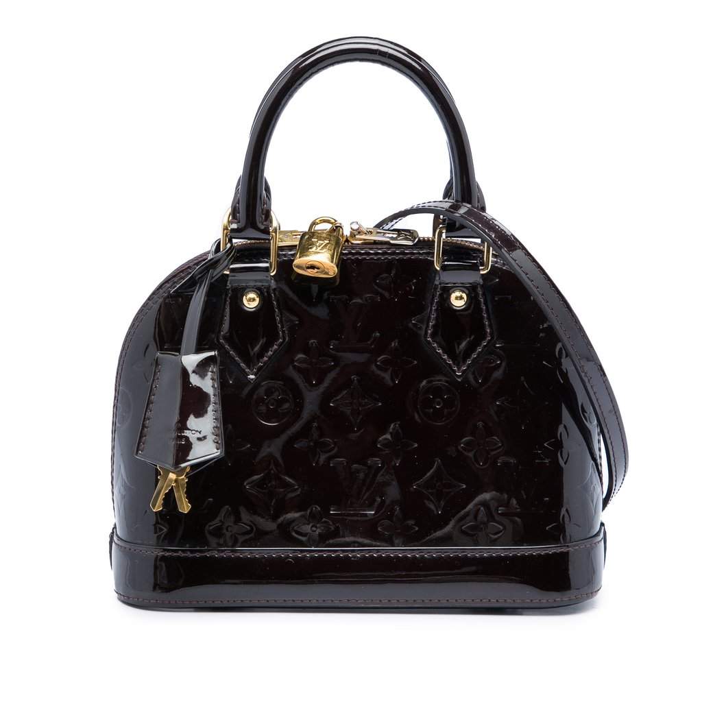 Louis Vuitton Monogram Vernis Alma BB Purple Leather Good - Front View