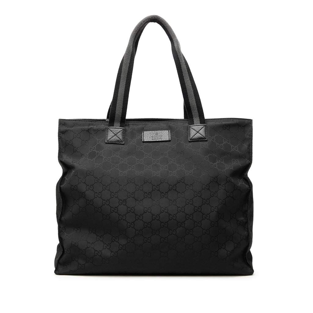 Gucci GG Nylon Web Tote Black Very good - Front View