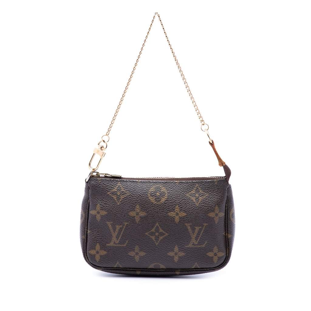 Louis Vuitton Monogram Mini Pochette Accessoires Brown Very good - Front View