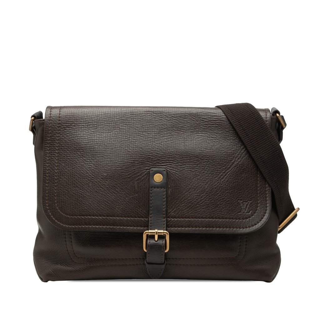 Louis Vuitton Utah Omaha Brown Leather Good condition - Front View