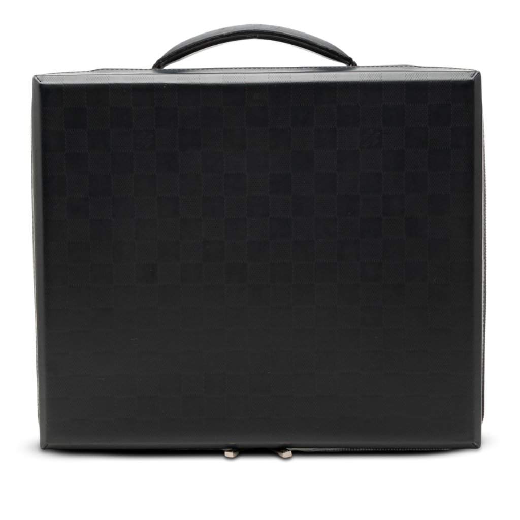 Louis Vuitton Damier Glace Luke Briefcase Black Leather Very good - Front View