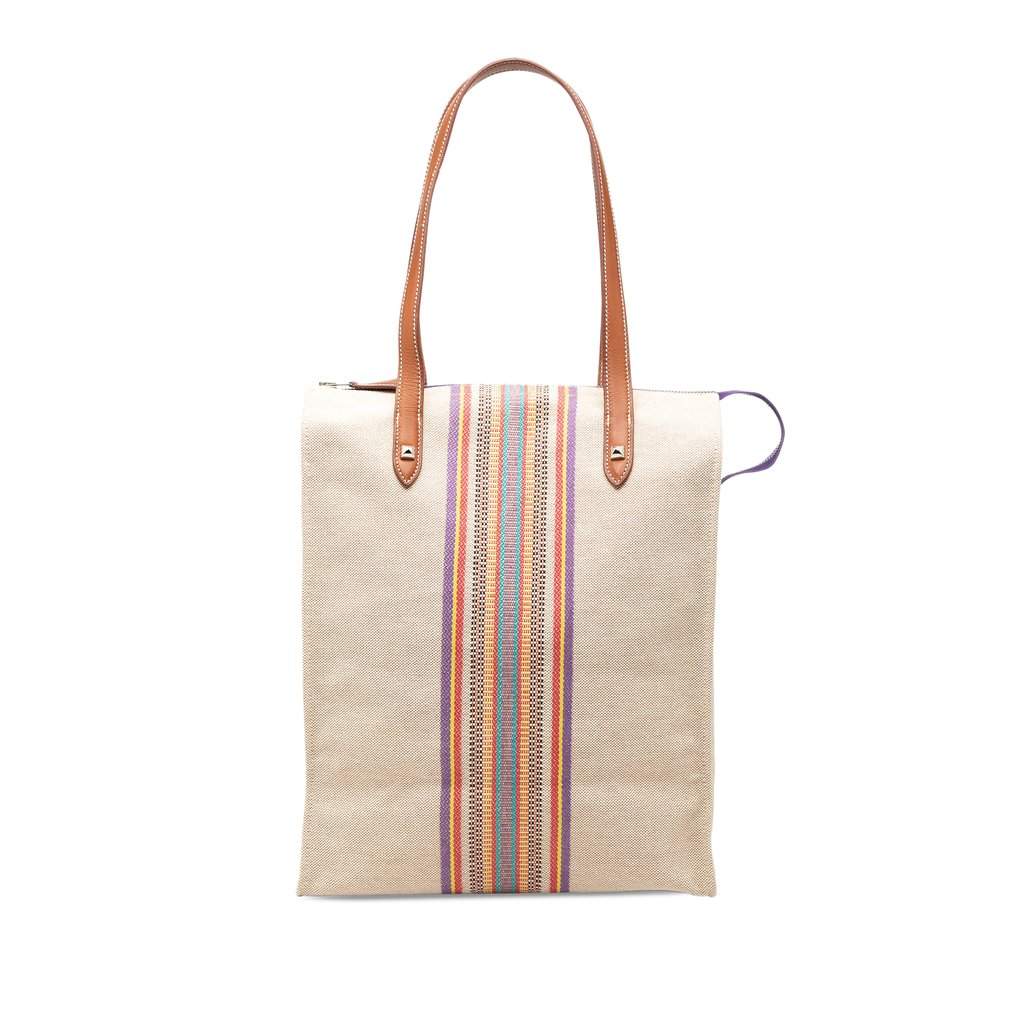 Hermès Toile Mira Ganges Tall Tote Beige Very good condition - Front View