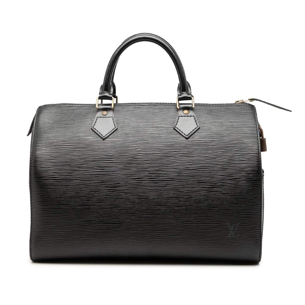 Louis Vuitton Epi Speedy 30 Black Leather Very good - Front View