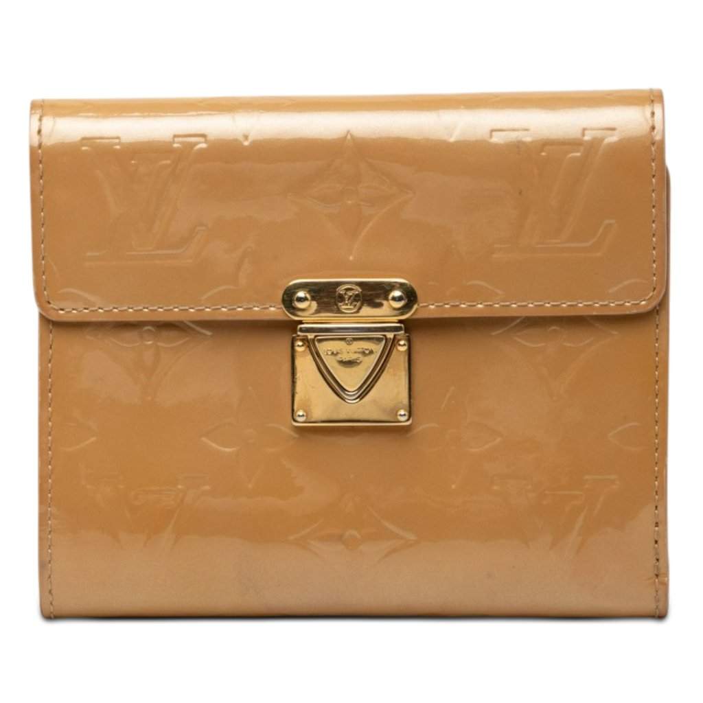 Louis Vuitton Monogram Vernis Koala Wallet Beige Leather Very good - Front View