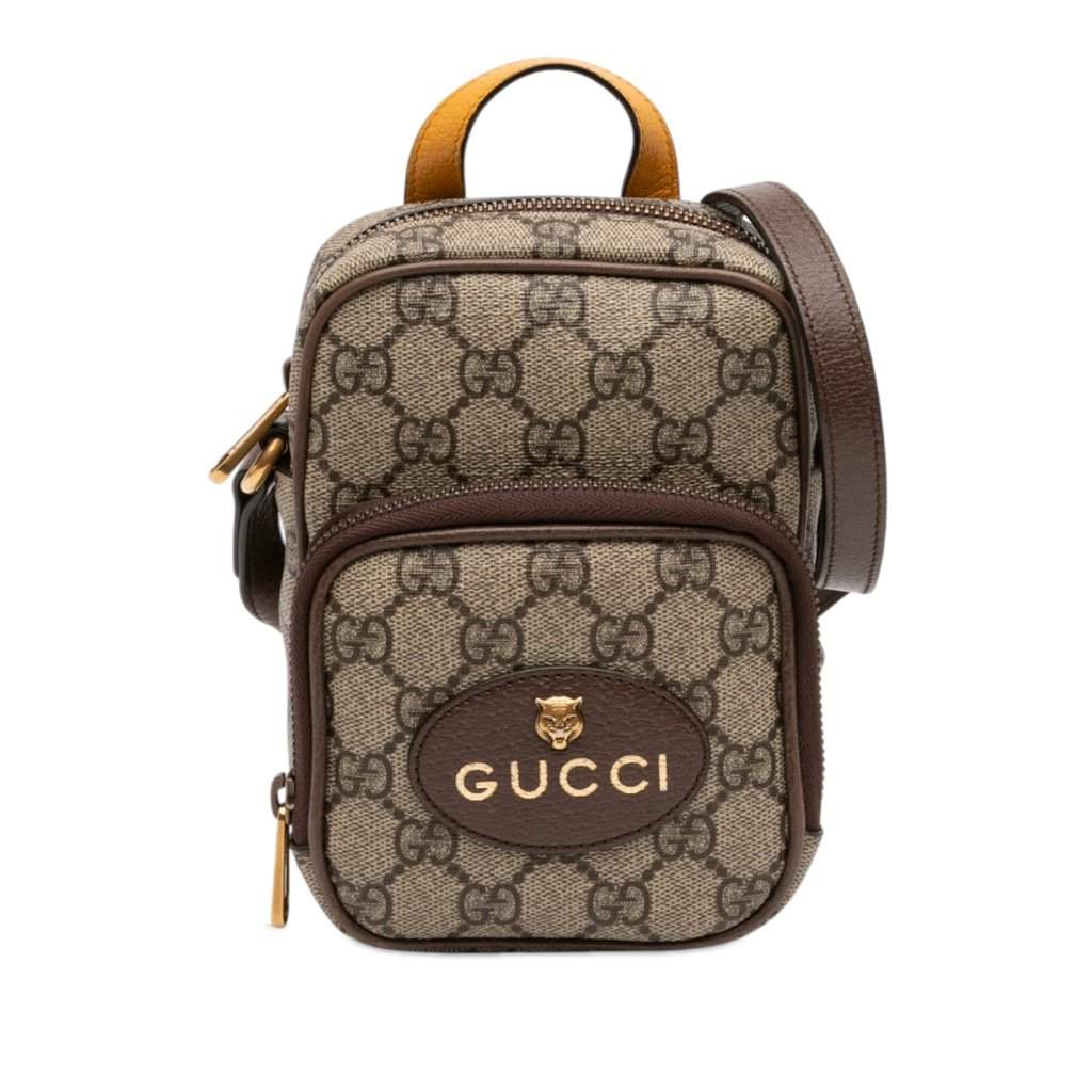 Gucci Mini GG Supreme Neo Vintage Satchel Beige Very good condition - Front View